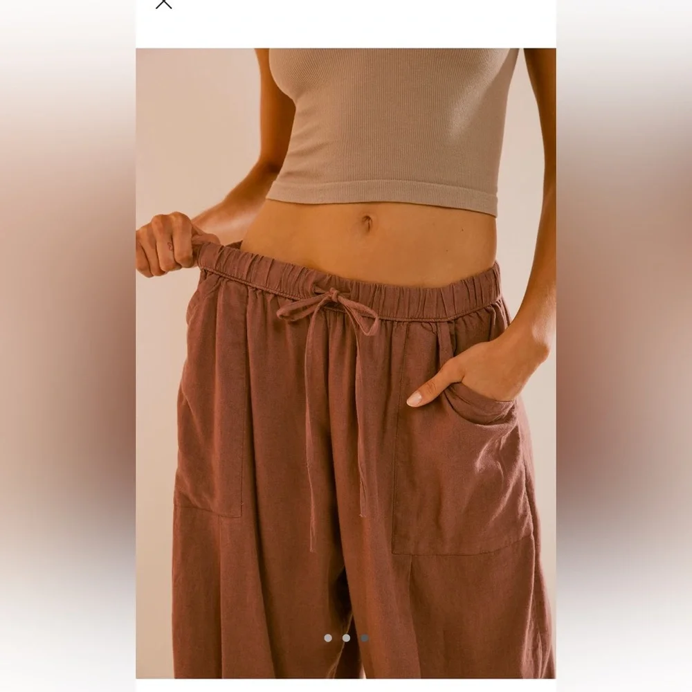 NWT Free People, Take Me With You Linen Pants, small. - Picture 10 of 12